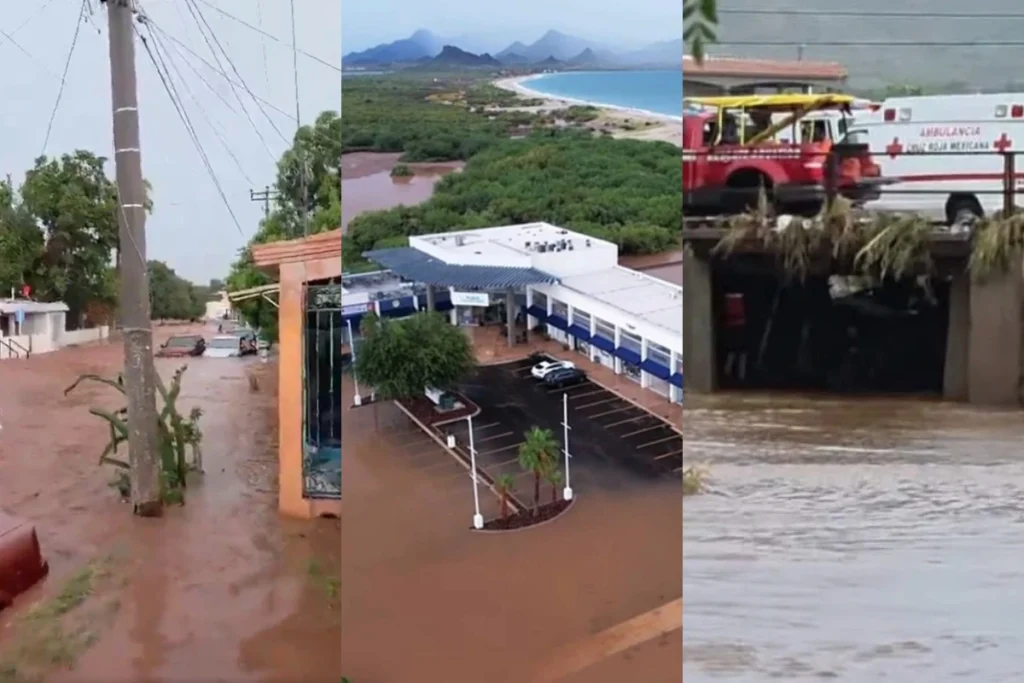 Activan plan de auxilio por inundaciones en Sonora tras fuertes lluvias